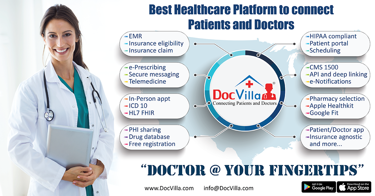 DocVilla - most affordable EMR, telemedicine and practice management solution